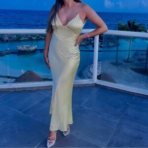 Bardot capri diamonte satin slip dress